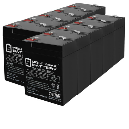 MIGHTY MAX BATTERY 6V 4.5AH SLA Replacement Battery for Jiming JM-6M4.5AC - 10 Pack ML4-6MP1082512429126